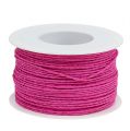 Floristik24 Paper cord wire wrapped Ø2mm 100m pink