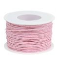 Floristik24 Paper cord wire wrapped Ø2mm 100m pink
