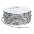 Floristik24 Paper cord silver without wire Ø3mm 40m