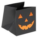 Floristik24 Pumpkin Face Paper Bags for Halloween Decoration, 10.5cm, Black and Orange, Set of 6