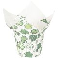 Floristik24 Paper Plant Pot Cover with Clover Design, 12cm, Set of 12