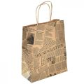 Floristik24 Paper carrier bags paper bags gift bags 18x9cm newspaper 50pcs