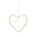 Floristik24 Pearl Heart 10cm wedding decoration cream 6pcs