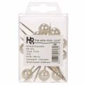 Pearl head pins champagne