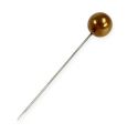 Floristik24 Pearl head pins gold Ø10mm 60mm 50p