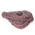 Heart-Shaped Twig Bowls with Liner for Home Arrangements, 14cm, Set of 2 | Floristik24.co.uk