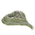 Floristik24 Heart-Shaped Natural Grass Planter with Liner, 38cm, Green