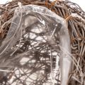 Heart-Shaped Twig Planter with Liner, 20cm, Set of 2 | Floristik24.co.uk