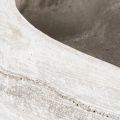 Decorative heart-shaped bowl, grey; small heart-shaped planter, 19cm | Floristik24.co.uk