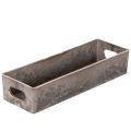 Floristik24 Compact Rectangular Decorative Tray for Home and Plant Arrangements, 23cm, Anthracite