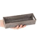 Compact Rectangular Decorative Tray for Home and Plant Arrangements, 23cm, Anthracite | Floristik24.co.uk