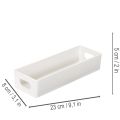 Rectangular Tray with Handles for Storage and Table Decoration, 32cm, Light Grey | Floristik24.co.uk