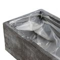 Floristik24 Wooden box with foil gray 50cm x 9.5cm x 5.5cm