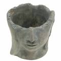 Floristik24 Planting head bust made of concrete for planting gray H14,5cm 2pcs