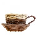 Floristik24 Braided plant basket, plant cup with saucer Ø16cm