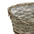 Floristik24 Planting basket oval gray 25cm x 15cm x 10cm 1p