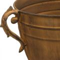 Plant pot rust look cup vase metal Ø22,5cm H32,5cm | Floristik24.co.uk