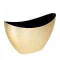 Floristik24 Plant bowl oval decorative bowl jardiniere gold 24×10×15cm