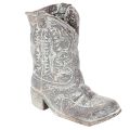 Floristik24 Cowboy Boot Planter 24cm Polyresin Grey Stone Look