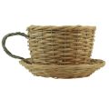 Floristik24 Cup basket for planting willow natural gray Ø29cm