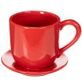 Large Red Ceramic Cup Planter