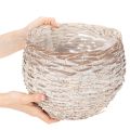 ProductName  
Round Handwoven Basket with Inner Lining – White – 23cm  

ProductDescription  
<div>  
<h2>White Handwoven Basket for Home Decoration and Planting</h2>  
 
<p>This round white handwoven basket is an excellent choice for adding a natural tou | Floristik24.co.uk