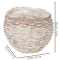 ProductName  
Round Handwoven Basket with Inner Lining – White – 23cm  

ProductDescription  
<div>  
<h2>White Handwoven Basket for Home Decoration and Planting</h2>  
 
<p>This round white handwoven basket is an excellent choice for adding a natural tou | Floristik24.co.uk