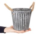 Metal plant pot, decorative pot with handles, planter, cachepot Ø16.5cm | Floristik24.co.uk