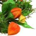 Artificial Physalis Wreath Orange, Green Ø28cm Autumn Decoration | Floristik24.co.uk