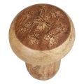 Floristik24 Wooden mushrooms decorative mushrooms wood natural autumn decoration Ø10cm H12cm 2pcs