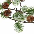Floristik24 Pine garland with cones covered with snow 145cm