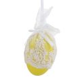 Floristik24 Plastic decorative eggs with tulle for hanging 6cm 6pcs