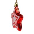 Floristik24 Star for hanging Red, white Plastic 8,5cm 2pcs