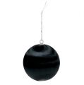 Floristik24 Plastic ball black Ø6cm 6pcs