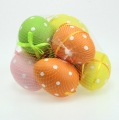 Floristik24 Plastic eggs with dots assorted. 9.5cm 8pcs