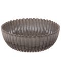 Floristik24 Round Ribbed Bowl Decorative Flower Arrangement Vessel 20cm Set of 2
