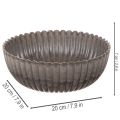 Round Ribbed Bowl Decorative Flower Arrangement Vessel 20cm Set of 2 | Floristik24.co.uk