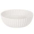 Floristik24 Large Ribbed Decorative Bowl in Light Grey – 25cm
