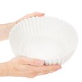 Large Ribbed Decorative Bowl in Light Grey – 25cm | Floristik24.co.uk