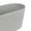 Floristik24 Plastic bowl oval gray 27cm x 11cm H10cm 1pc