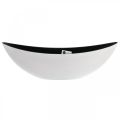 Floristik24 Deco bowl oval white, black plant bowl plant ship 55cm