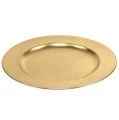 Plastic plate Ø33cm gold with gold leaf effect | Floristik24.co.uk
