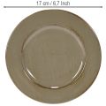 Set of 6 Small Decorative Plates – 17cm Dark Green/Brown | Floristik24.co.uk