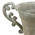 Floristik24 Antique Cup Gray Ø14.5cm H21cm