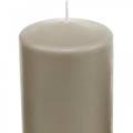 Floristik24 Pillar candle 130/70 brown candle sustainable natural wax candle decoration