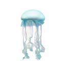 Floristik24 Decorative jellyfish to hang blue shimmering with LED light Ø26 H65cm