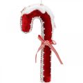 Floristik24 Candy cane decoration large Christmas red white with lace H36cm