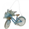 Floristik24 Deco sign wood bicycle summer deco sign to hang blue, white 31 × 25cm