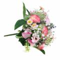 Floristik24 Artificial bouquet with ranunculus and bellis pink, white Ø20cm