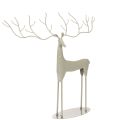 Floristik24 Deko Stag Sculpture in Mint Green Metal Finish – 48cm Antler Span